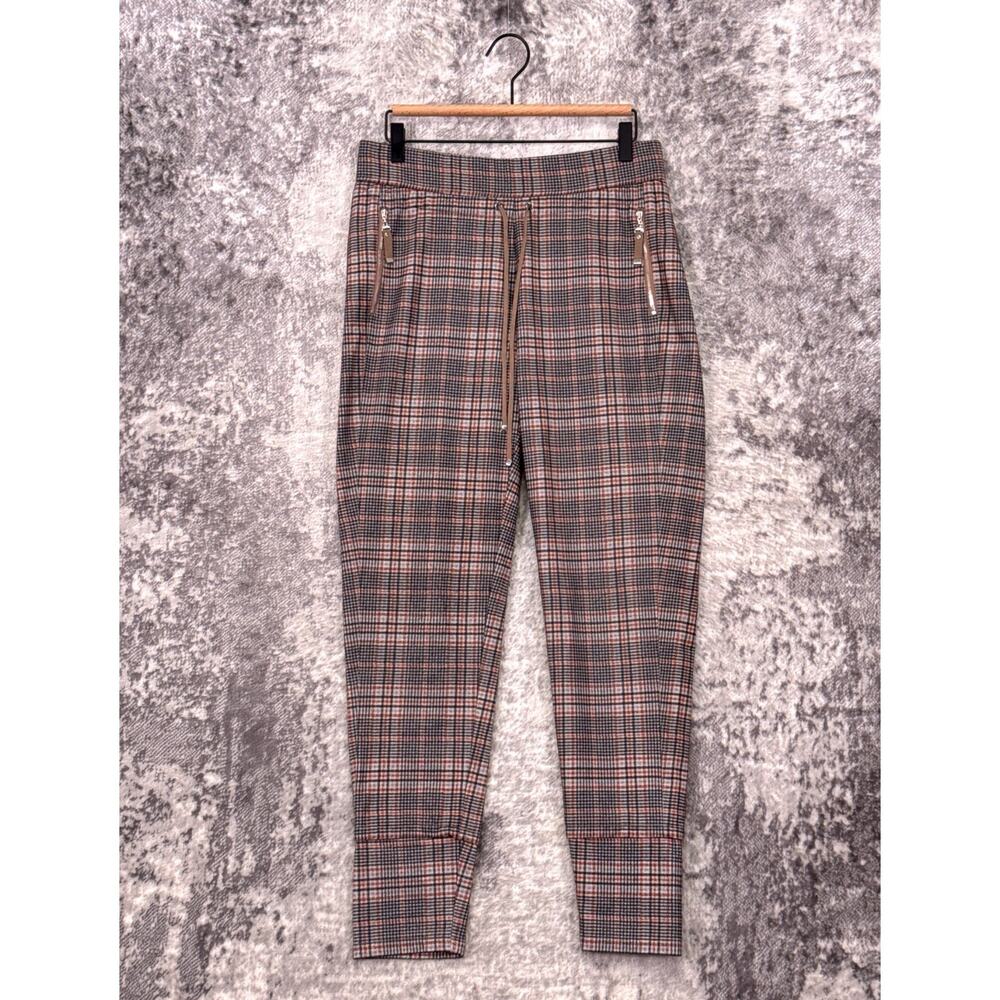 Raffaello Rossi Candy Pants 38 Womens Plaid Jersey Knit Jogger Sweatpants